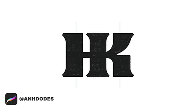 H K monogram typography logomark design process by @anhdodes 3d anhdodes anhdodes logo animation branding design graphic design h k monogram logo illustration kh monogram logo letter h logo letter k logo logo logo design logo designer logodesign minimalist logo minimalist logo design motion graphics ui