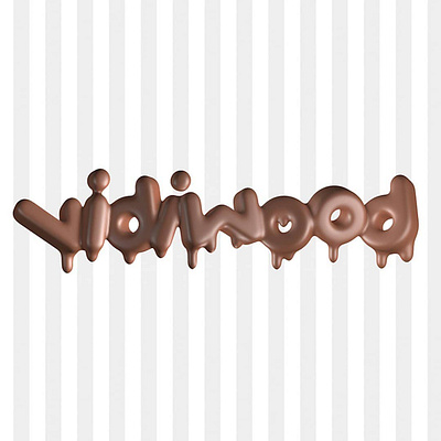 Chocolate Vidiwood 3d modeling 3d render blender chocolate logo type vidiwood