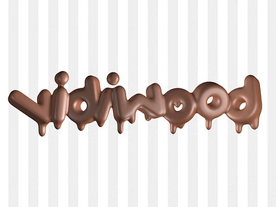 Chocolate Vidiwood 3d modeling 3d render blender chocolate logo type vidiwood