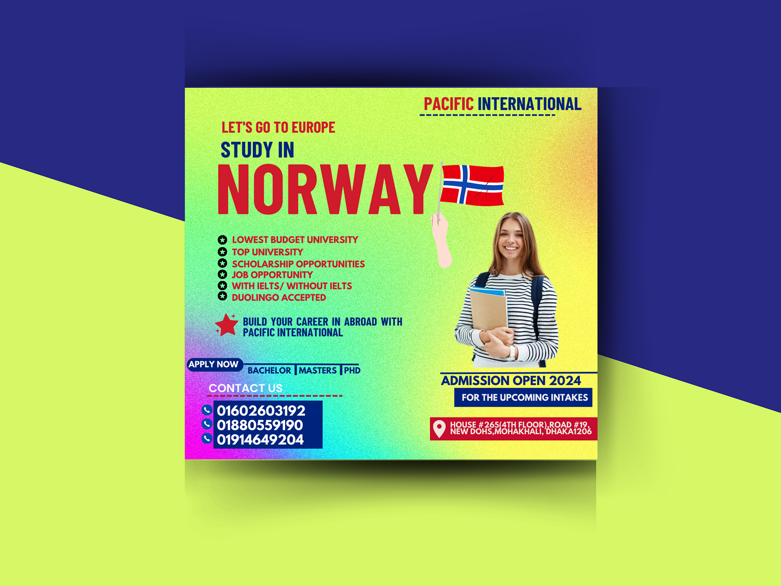 Study in Norway Social Media post design by Johirul Islam on Dribbble