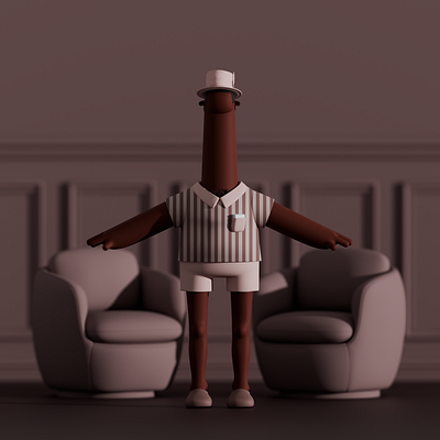 Mr. Giraffe :) 3d illustration 3d modeling 3d render blender character deign