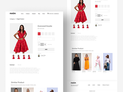 Noun - Fashion Website Design design designexploration indonesia ui uidesign uiux ux uxdesign webdesign website
