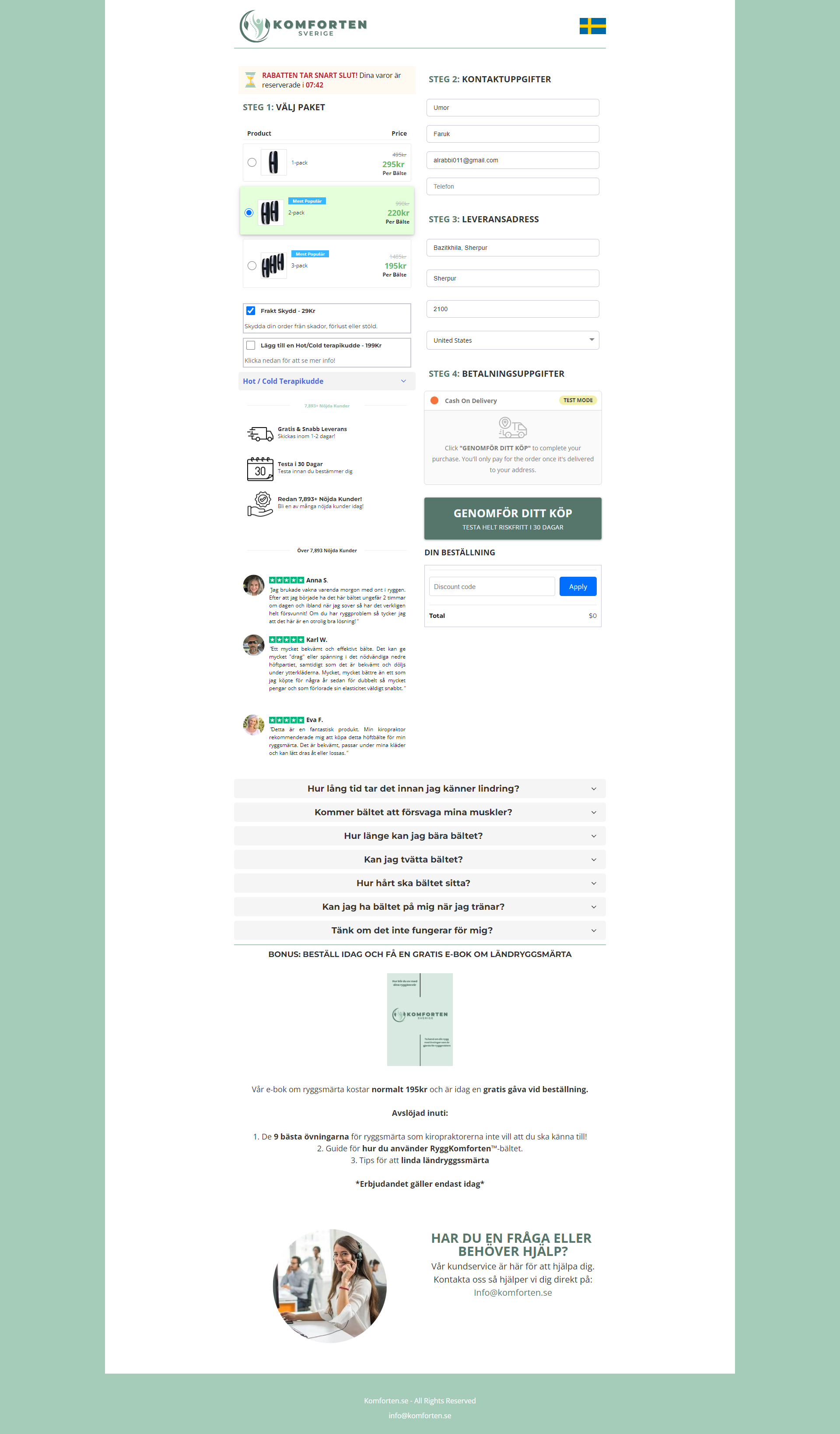 Ryggkomforten Checkout Page On Funnelish funnel funnelish checkout page funnelish funnel sample funnelish landing page funnelish ready made funnel funnelish ready made template funnelish template high converting checkout page most popular funnelish template sales page