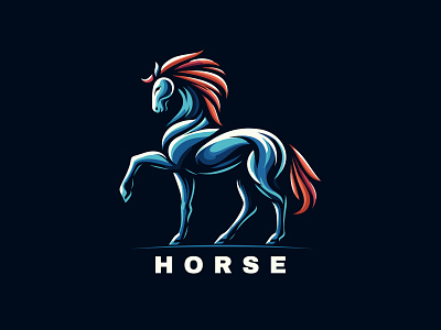 Horse Logo For Sale animals association branding design elegant graphic design horse logo modern prestige logo racing run strong typography ui ux vector wild.
