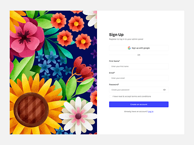 Sign Up Page UI design app design branding design figma home page design illustration landing page design log in sign in sign up page ui ui design uiux deign uiux design