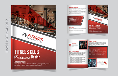 Fitness Brochure Design bg vect brochure design byzed ahmed design fitness flyer design graphic design gym brochure design illustration poster template