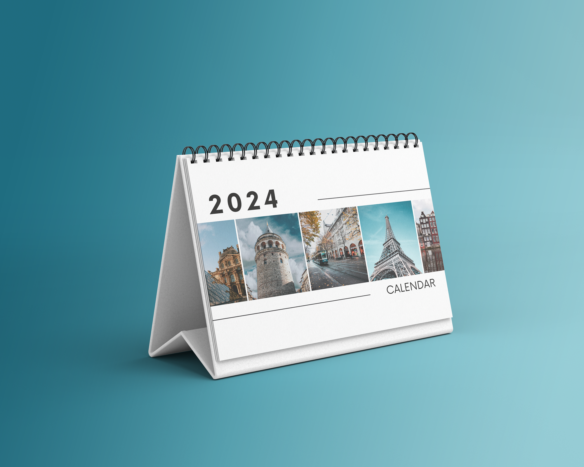 Desk Calendar Design 2024 2024 brand identity branding calendar calendar 2024 calendar design canva creative creative design design desk desk calendar graphic design illustrator new year new year calendar photoshop product design vect plus visualization