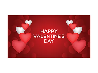 Valentine's Day Celebration Web Banner adobe illustrator love day valentines day video thumbnail web banner youtube thumbnail