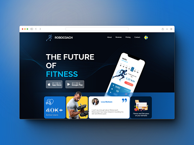 RoboCoach | Website | Fitness ui web web development website