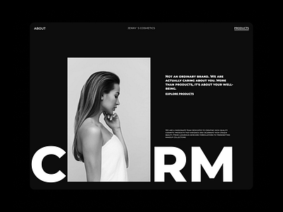 Cosmetics website experimental aestetchic branding bussiness clean cosmetic cosmetics design dribbble ecommerce figma girl landing page lipstick minimalist modern product design typography ui woman