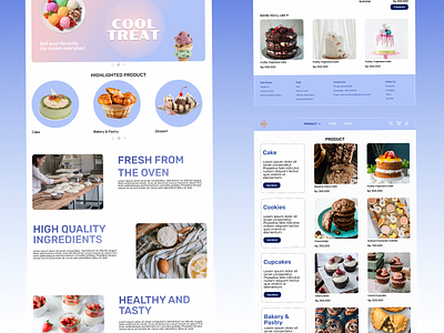 Keik: Cake Shop Website Design cake shop online shop ui ui design ux web design