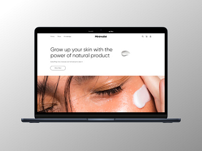 Minimalist Skin care Website Redesign branding landing minimalist ui uiux ux website