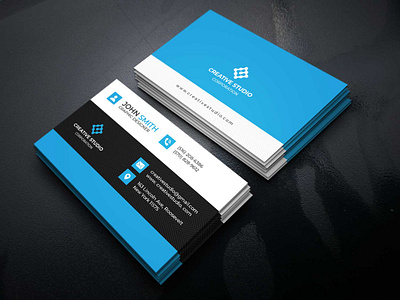 Business Card Template blue business business card company corporate creative new pattern template white