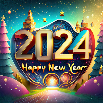 HAPPY NEW YEAR 2024 2024 3d adobe illustration 2024 branding design download free vector free free vector download graphic design happy happy new year happy new year 2024 illustration logo new new year 2024 social media typography vector year