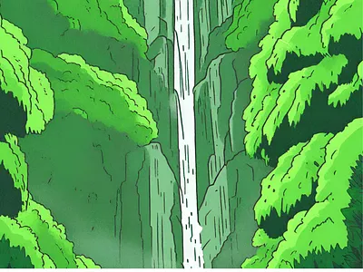 Waterfall design graphic design illustration vector