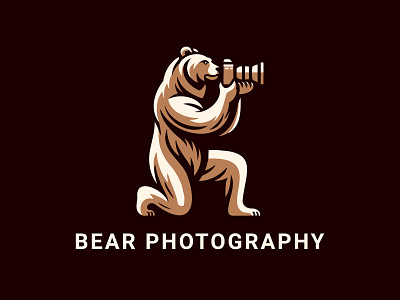 Bear Photography Logo animal bear logo bear photography bears branding business company finance graphic design invest investment logo minimalist organization original ui unique ux vector zoo