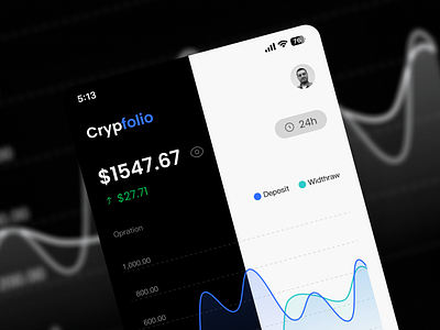 Cryptocurrency Portfolio app design application design crypto cryptocurrency portfolio portfolio ui ui design ux ux design