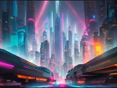 Futuristic Celebration ai animation graphic design illustration ui