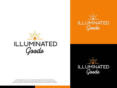 illuminated goods - logo candle logo simple