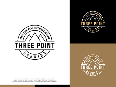 Three point brewing - Logo beer branding brewing brewinglogo graphic design logo logodesign