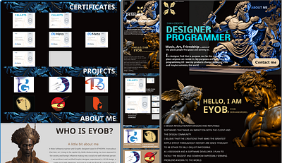 Greek mythology themed portfolio ancient design modern ui ux