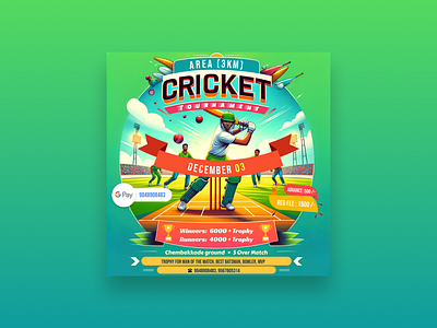 Cricket tournament poster design 2023 2023 cricket december design graphic design tournament