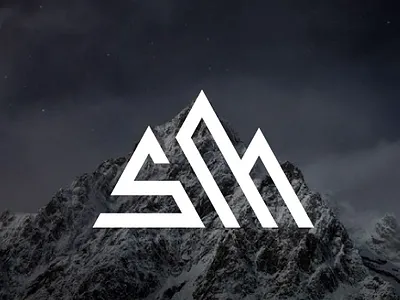 S M Mountain Logo creative design graphic design letter sm logo lettermark logo logo design logos logotype m logo minimalist logo modren logo mountain logo professional logo s logo s m s m mountain logo s m cutome logo sm sm logo unique logo