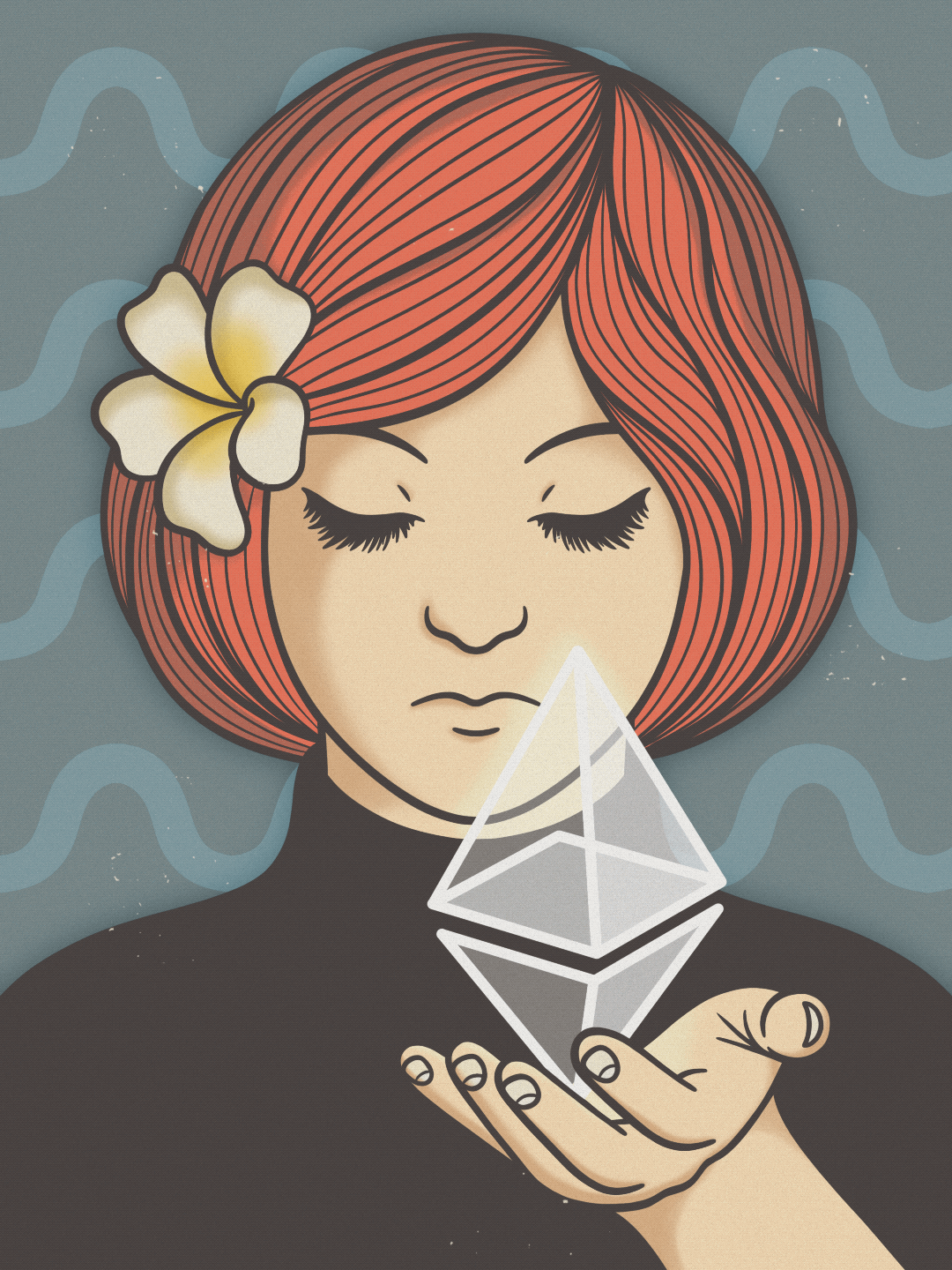 Lady Ethereum animation art gif illustration