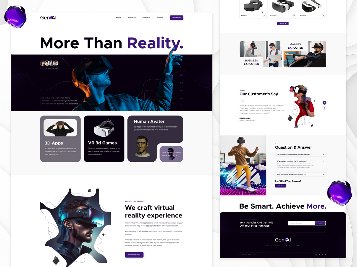 Vr Website designs, themes, templates and downloadable graphic elements