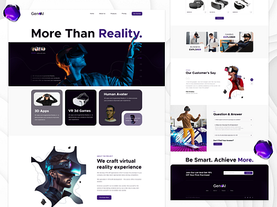 Immersive Realities: Gen AI Virtual Reality Website Design landing landing page ui metaverse virtual virtual reality website virtual reality website design virtual reality website examples virtual reality website ideas virtual reality website template virtualreality vr vr website vr website design