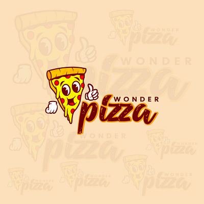 Wonder Pizza Logo Design branding graphic design logo mockup ui