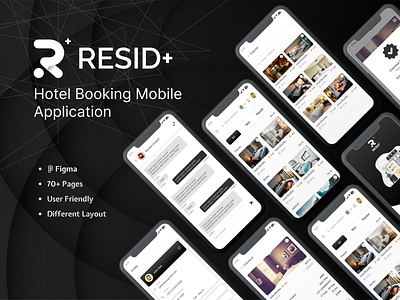 Resid+ - Hotel booking app app interaction booking app dashboard hotel app hotel booking hotel booking app iso app management app mobile app ui uiux design ux