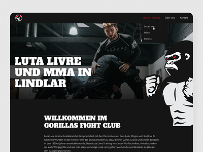 Website Design | Gorillas Fight Club design fight club homepage interface landingpage layout responsive design sport club stage ui ui ux uidesign webdesign website