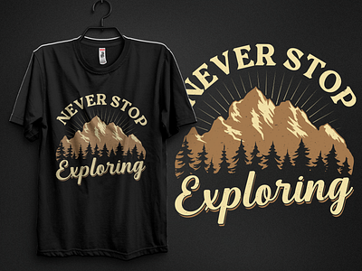 OUTDOOR T-SHIRT DESIGN adventure apparel camping clothing explore explorer fashion graphic design hiking hikingtshirt illustration landscape nature outdoor outdoors outdoortshirt travel traveling tshirt vintagestyle