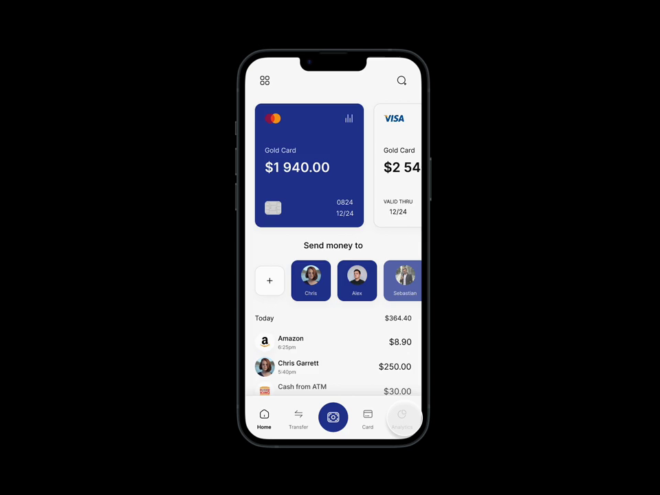 Banking App Prototype by Mine Demir on Dribbble