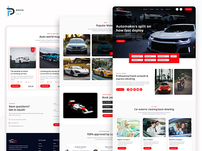 AutoBlitz - Car Dealer, Rental Landing Page Design agency animation apps branding car freelanchar graphic design logo motion graphics ui ux websdesign website