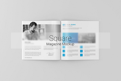 Square Magazine Brochure Mock-Up mock up mock ups mockup mockups square square magazine