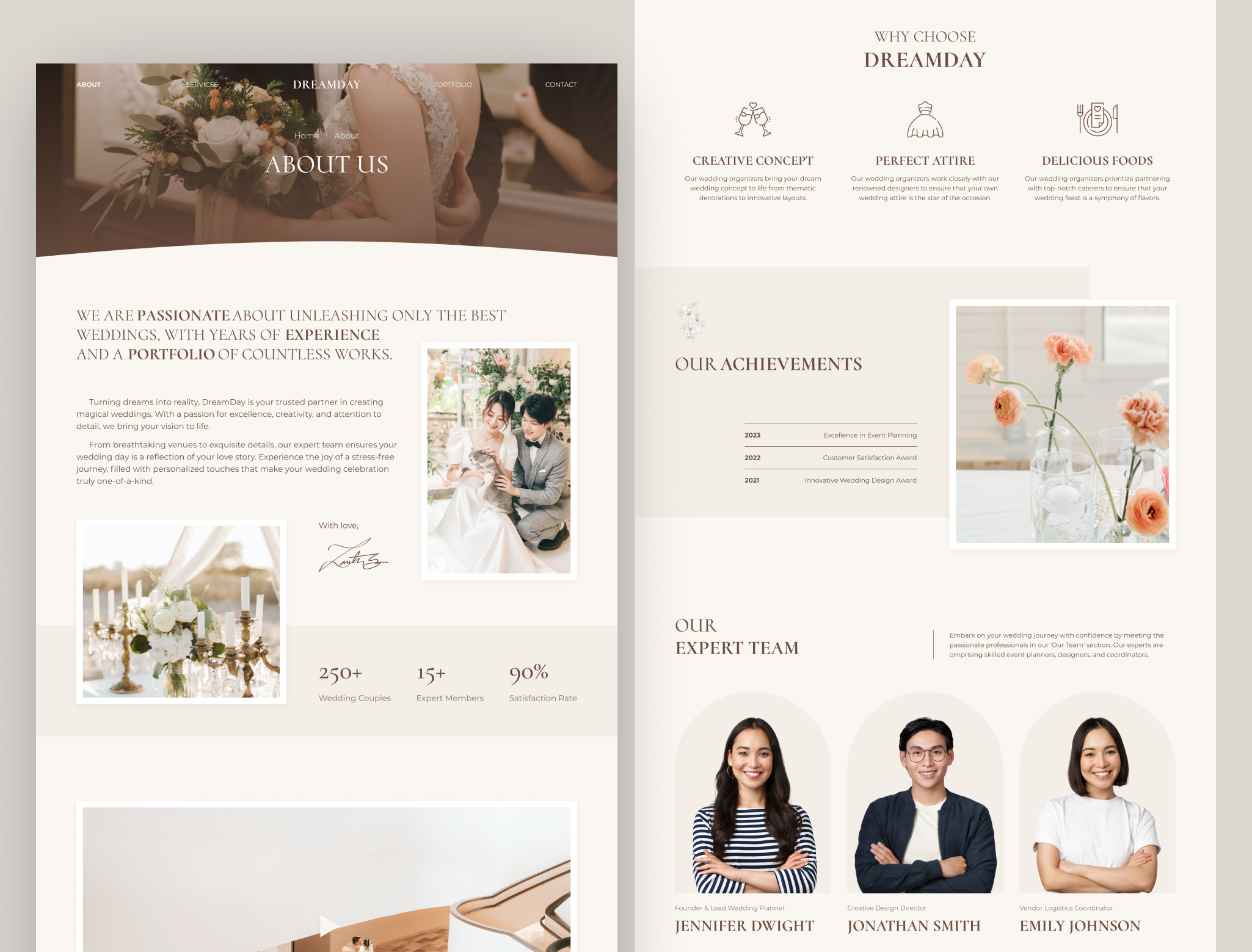 DreamDay - Wedding Planner Landing Page Figma Template By Ahmad S ...