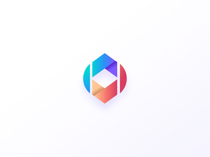 Connections branding. colorful depth dimmensional gradient identity logo overlay