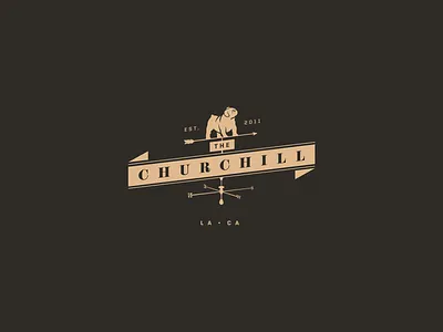 The Churchill animal bar branding dog identity logo restaraunt