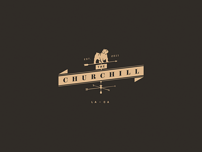 The Churchill animal bar branding dog identity logo restaraunt