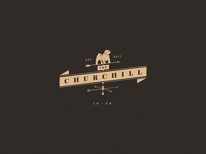 The Churchill animal bar branding dog identity logo restaraunt
