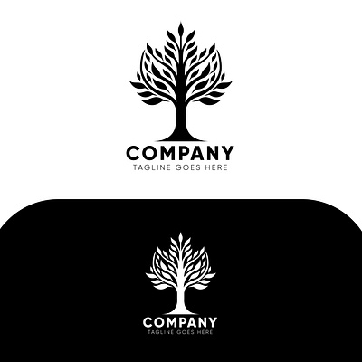 Tree Logo black buy company concept download editable free graphicdesign illustration isolated leaf logo logodesign logodesigner logotype organization sell tree vector white
