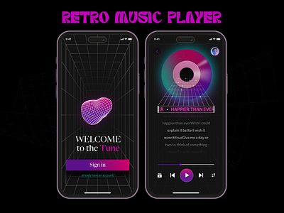 RETRO MUSIC PLAYER graphic design product product design ui ux