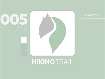 #DailyUI Challenge #005 - App Icon appicon dailyui dailyui 005 hikingapp hikingicon icon logo montains trail trailapp trailicon