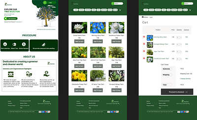 UI Design For TreeVista Nursery🌸 graphic design illustration ui ux website