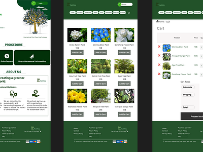 UI Design For TreeVista Nursery🌸 graphic design illustration ui ux website