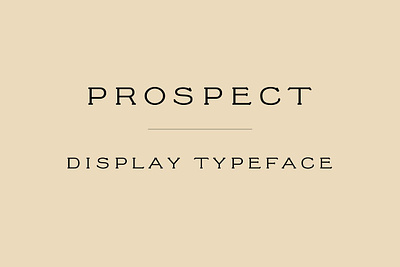 Prospect Display font antique antique font display display font prospect
