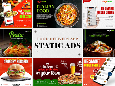 Food Delivery App Social Media Design graphic design