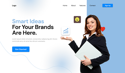 Marketing Landing page page design agency landing page graphic design home page landing page design marketing website ui website design